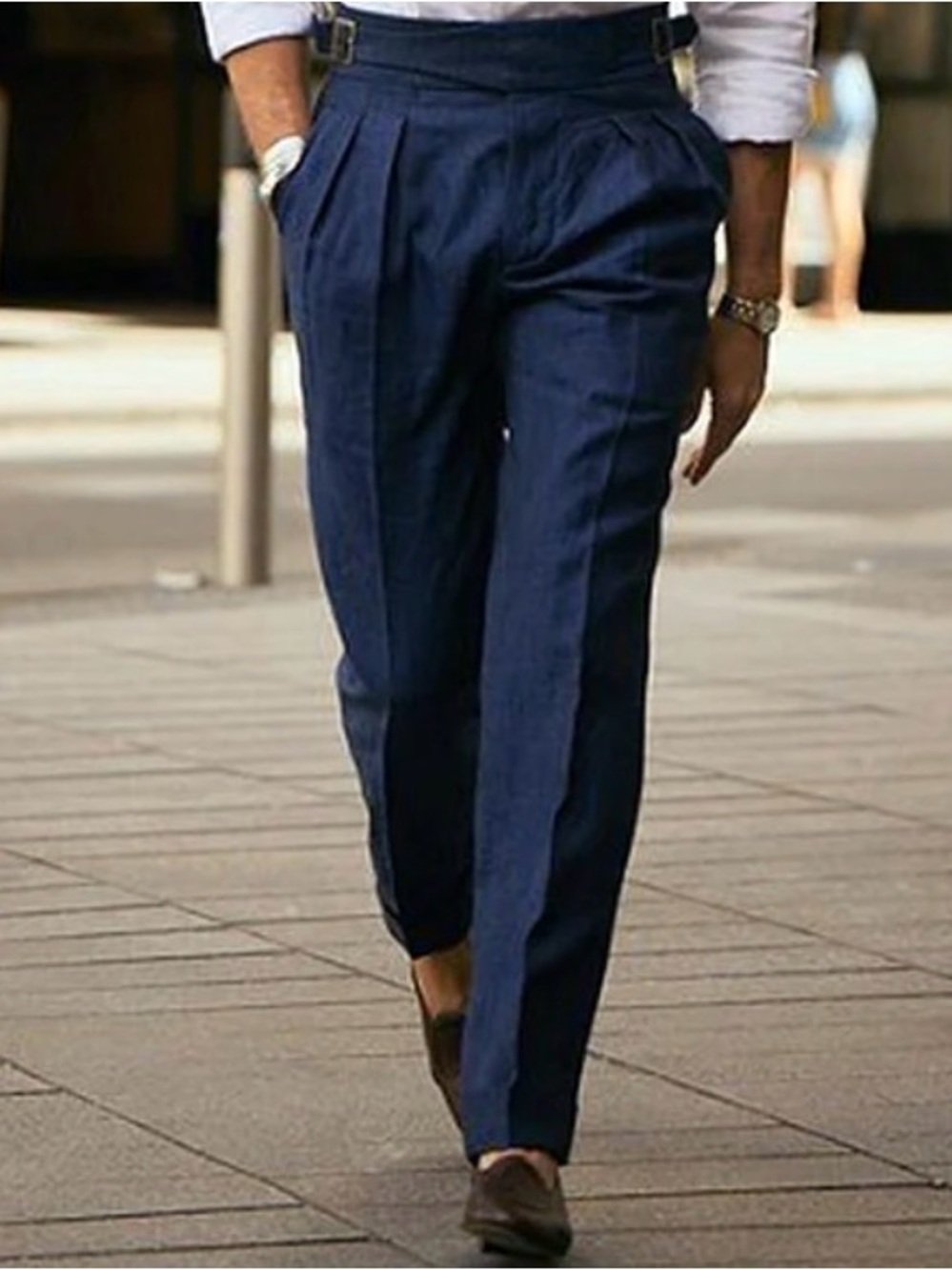 Gurkha vintage linen Navy Dress Pants